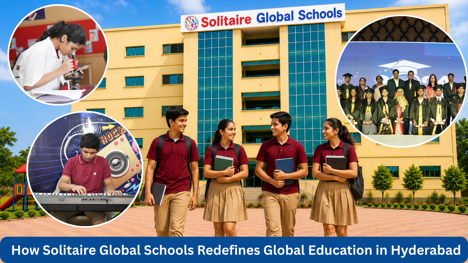 Interactive international school classroom at Solitaire Global Schools in Hyderabad with engaged students and teachers